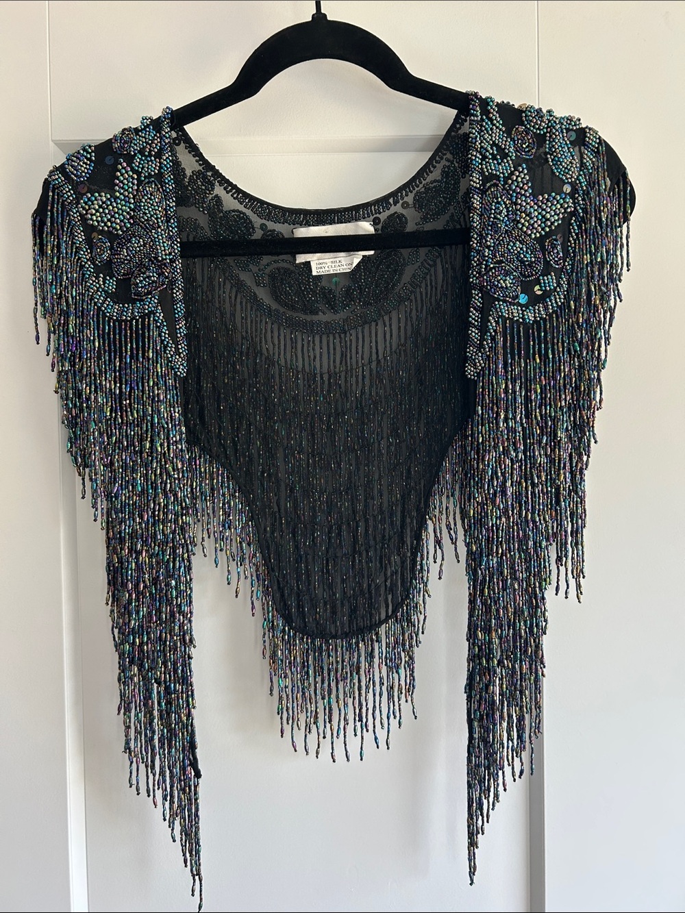 1980s Vintage Beaded Shrug/Bolero by LeMonde Fashions